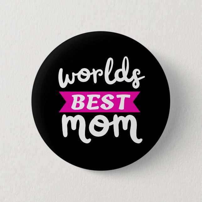 Badge Rond 5 Cm meilleure maman du monde (Devant)