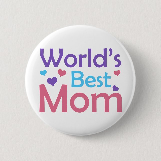 Badge Rond 5 Cm Meilleure maman du monde (Devant)