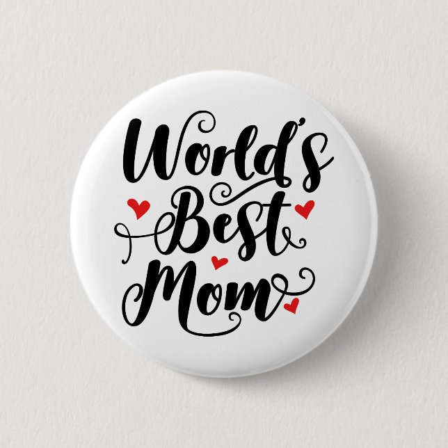 Badge Rond 5 Cm Meilleure maman du monde (Devant)