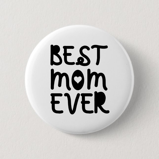 Badge Rond 5 Cm Meilleure Maman Jour des Mères (Devant)