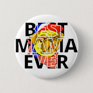 Badge Rond 5 Cm Meilleure maman Pug impertinente au monde