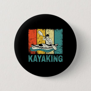 Badge Rond 5 Cm Meilleure œuvre d'art de kayak pour hommes femmes