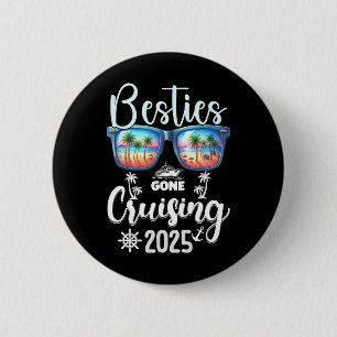 Badge Rond 5 Cm Meilleures amies en croisière 2025 Filles Correspo