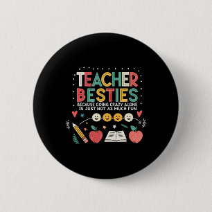Badge Rond 5 Cm Meilleures amies professeurs drôles assorties Meil