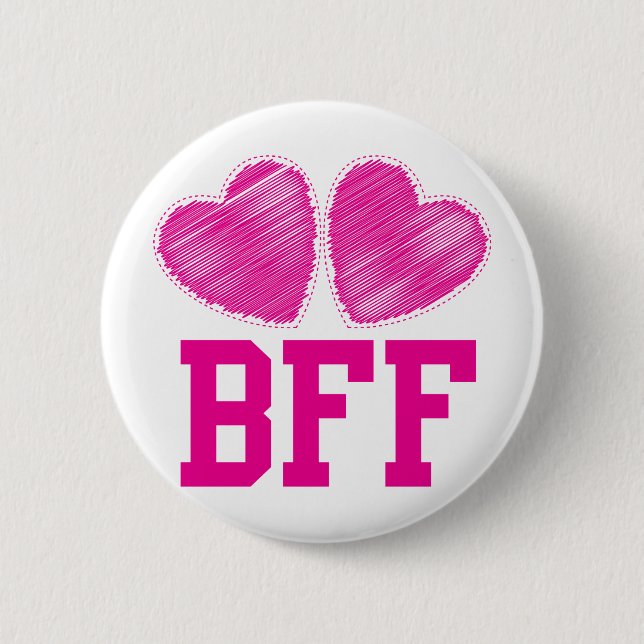 Badge Rond 5 Cm Meilleurs amis de BFF pour toujours ! ! ! (Devant)