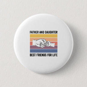 Badge Rond 5 Cm Meilleurs amis pour la vie père fille vintage Desi