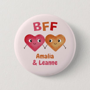 Badge Rond 5 Cm Meilleurs amis pour toujours BFF mignon couple coe
