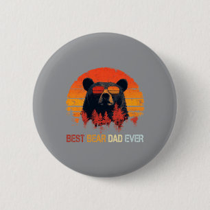 Badge Rond 5 Cm Meilleurs Papas Ours Rétro Fête des Pères