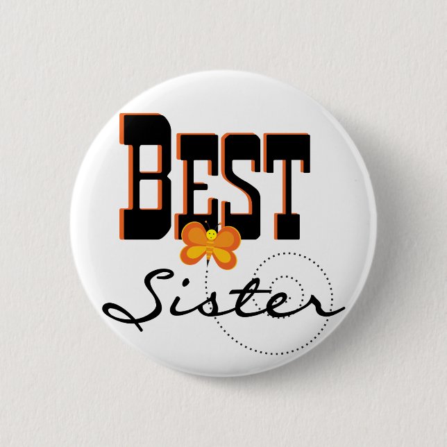 Badge Rond 5 Cm Meilleurs T-shirts et cadeaux de Soeurs (Devant)