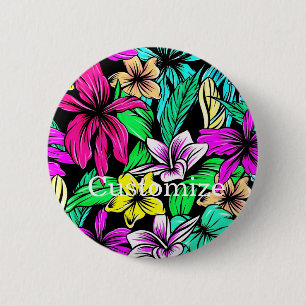 Badge Rond 5 Cm Mélange de fleurs tropicales Thunder_Cove