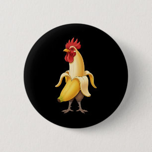 Badge Rond 5 Cm Mélange de poulet Nana, humour de coq pour les ama