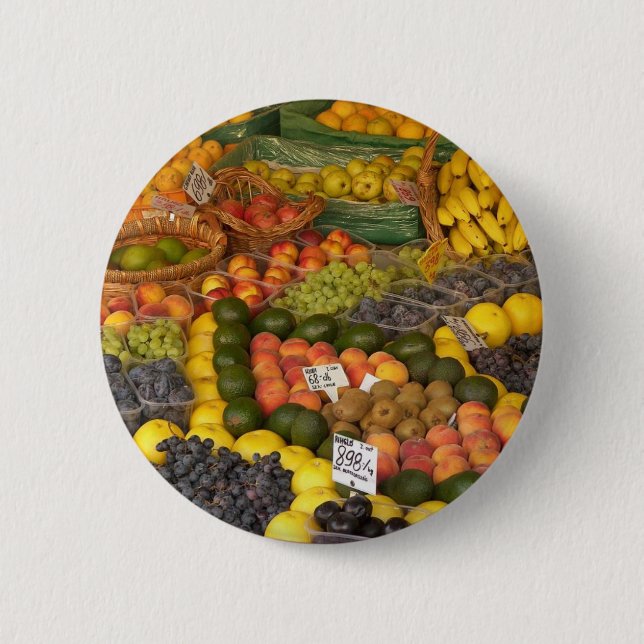 Badge Rond 5 Cm Mélanger les fruits (Devant)