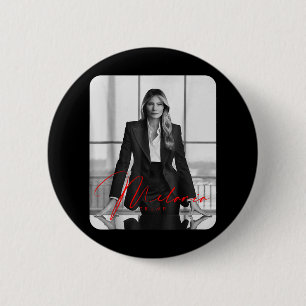 Badge Rond 5 Cm Melania Trump 2025 Première dame Inauguration Phot
