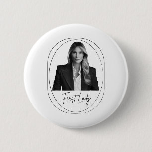Badge Rond 5 Cm Melania Trump 2025 Première dame Inauguration Phot