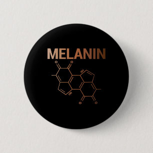 Badge Rond 5 Cm Melanin Structure chimique Molecule Formule Afriqu