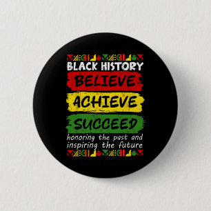 Badge Rond 5 Cm Mélanine Mois de l'histoire des Noirs africains Cr