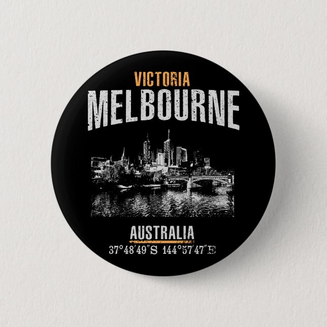 Badge Rond 5 Cm Melbourne (Devant)