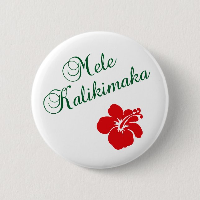 Badge Rond 5 Cm Mele Kalikimaka (Devant)