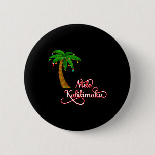Badge Rond 5 Cm Mele Kalikimaka Sweat hawaïen pour Noël