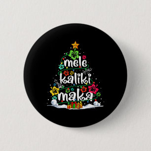 Badge Rond 5 Cm Mele Kalikimaka Tropical Christmas Hawaiian Père N