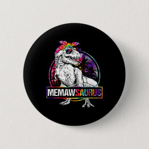 Badge Rond 5 Cm Memawsaurus Dinosaure Memaw Saurus Famille Assorti