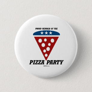 Badge Rond 5 Cm Membre de la Pizza Party