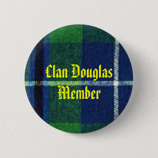 Badge Rond 5 Cm Membre d'insigne de tartan de Douglas de clan