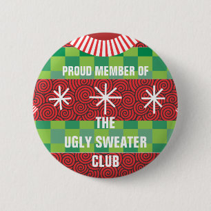 Badge Rond 5 Cm Membre du bouton du club de pull moche