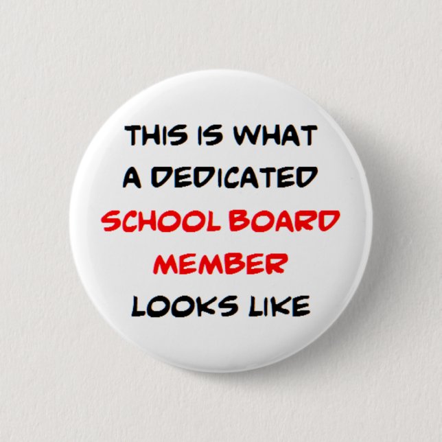 Badge Rond 5 Cm membre du conseil scolaire, dédié (Devant)
