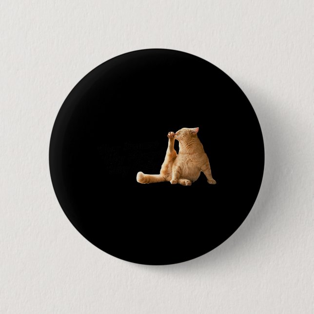 Badge Rond 5 Cm Mème Cly Mince Très Dépourvu Mal Drôle Chat (Devant)