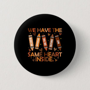 Badge Rond 5 Cm Même cœur à l'intérieur Juneteenth Mois de l'histo