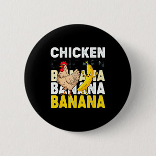 Badge Rond 5 Cm Mème de danse de banane de poulet drôle pour les e
