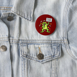Badge Rond 5 Cm Mème de Grenouille Drôle Satire – Royaume-Uni des