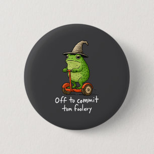 Badge Rond 5 Cm Meme de grenouille magicienne fantaisiste prêt à c