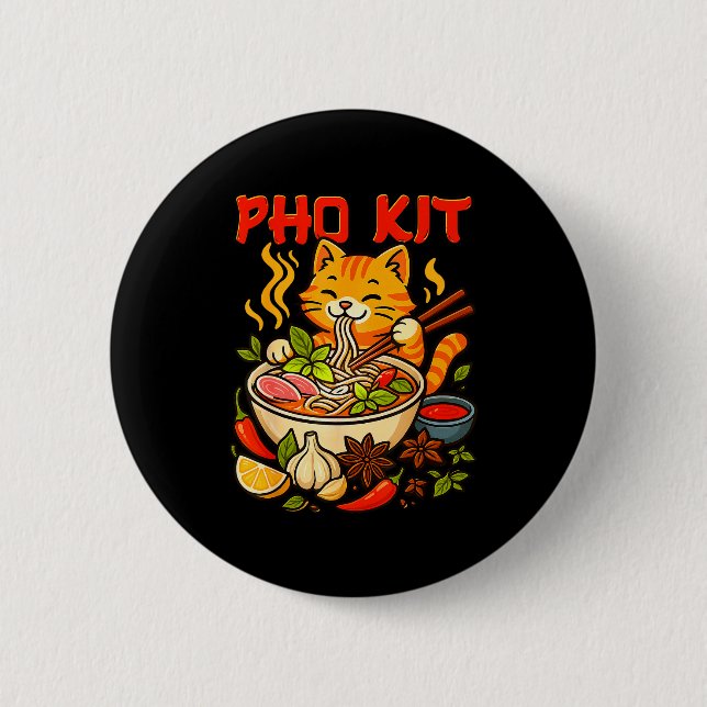 Badge Rond 5 Cm Mème drôle de chat des Mariners Pho Kit  (Devant)