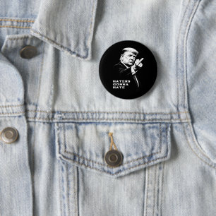 Badge Rond 5 Cm Meme drôle du doigt d'honneur de Trump 2026