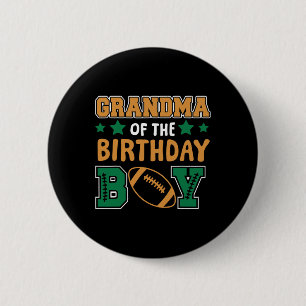 Badge Rond 5 Cm Mémé du garçon de l'anniversaire drôle fier Footba