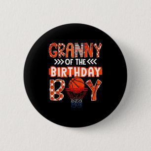 Badge Rond 5 Cm Mémé du garçon du basketball amateur de matchi d'a
