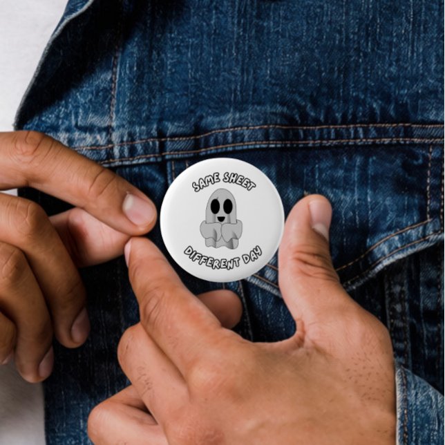 Badge Rond 5 Cm Même feuille, jour différent (Créateur téléchargé)