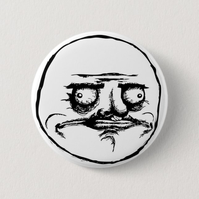 Badge Rond 5 Cm Meme font face (Devant)