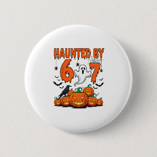 Badge Rond 5 Cm Mème hanté 67 Six Sept 6-7 Blague drôle d'Internet