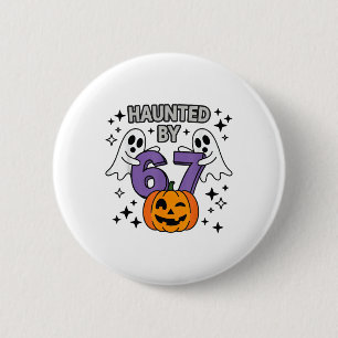 Badge Rond 5 Cm Mème hanté 67 Six Sept 6-7 Blague drôle d'Internet