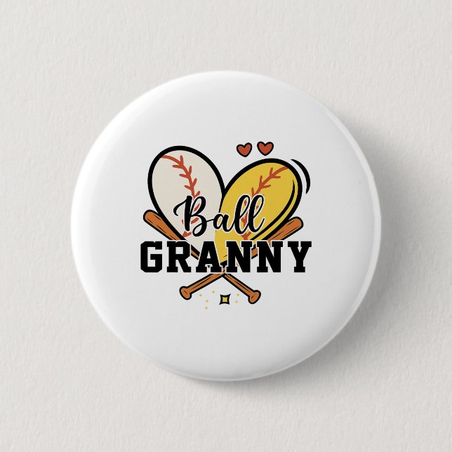 Badge Rond 5 Cm Mémé Ll Vend Douceur De Coeur  (Devant)