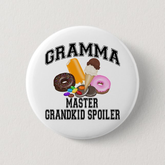 Badge Rond 5 Cm Mémé Spoiler Petite-Fille (Devant)
