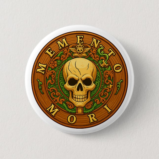 Badge Rond 5 Cm Memento Mori Button by Phil Elmore (Devant)