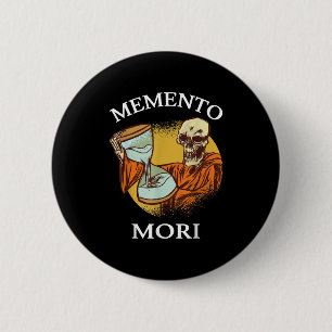 Badge Rond 5 Cm Memento Mori Stoic La philosophie du stoïcisme lat