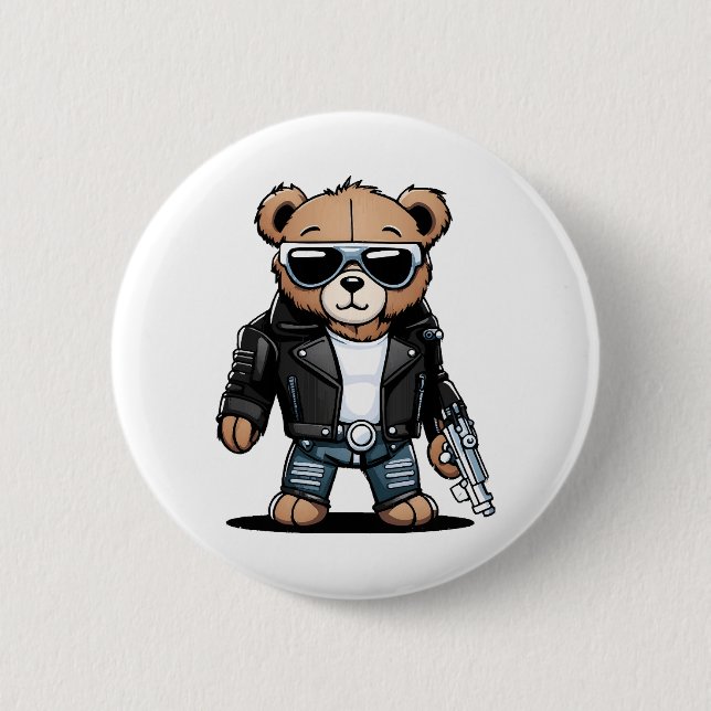 Badge Rond 5 Cm Mèmes de nounours mignons (Devant)