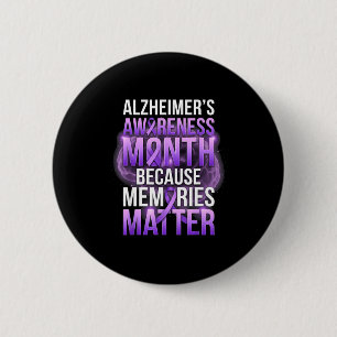 Badge Rond 5 Cm Mémoires ruban violet mois de sensibilisation à la