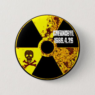 Badge Rond 5 Cm Mémorial anti-nucléaire de Tchernobyl
