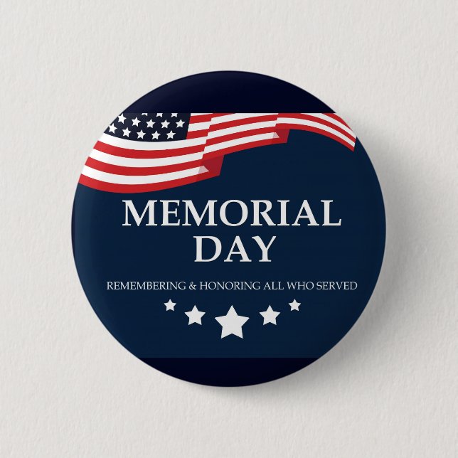 Badge Rond 5 Cm Memorial day / Remember (Devant)